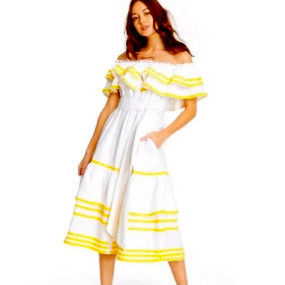 Lisa Marie Fernandez x Target - Off Shoulder Midi Dress - Size S - NWT